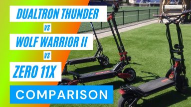 Zero 11x - Dualtron Thunder - Wolf Warrior Dualtron 11 Electric Scooter Ride Comparison
