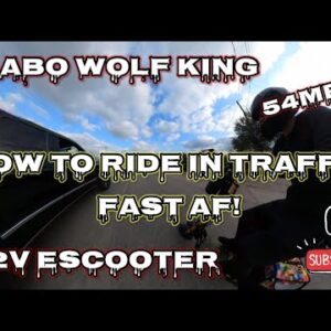 HOW TO RIDE AN E-SCOOTER FAST AF IN TRAFFIC! KAABO WOLF KING 72V