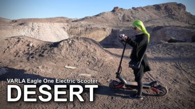 Jessica Riding a Scooter in the Desert...The VARLA Eagle One LIVES!!!   4K